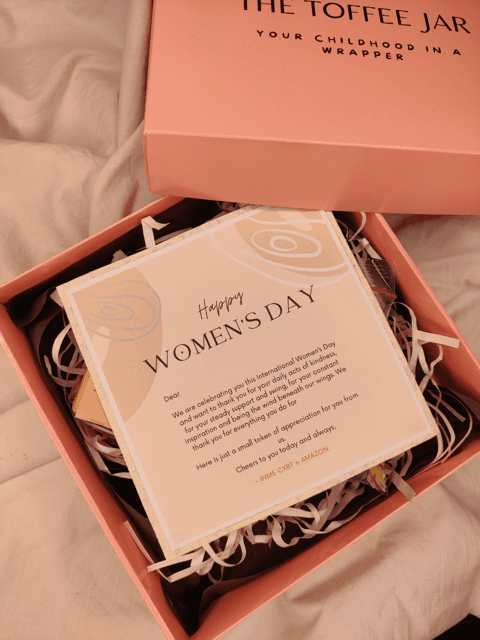 Curated gift box with treats and personalised packaging